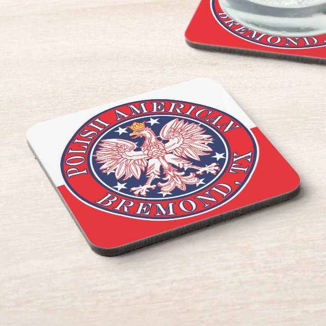 Bremond Texas Polish American Eagle Coaster (Left Side)