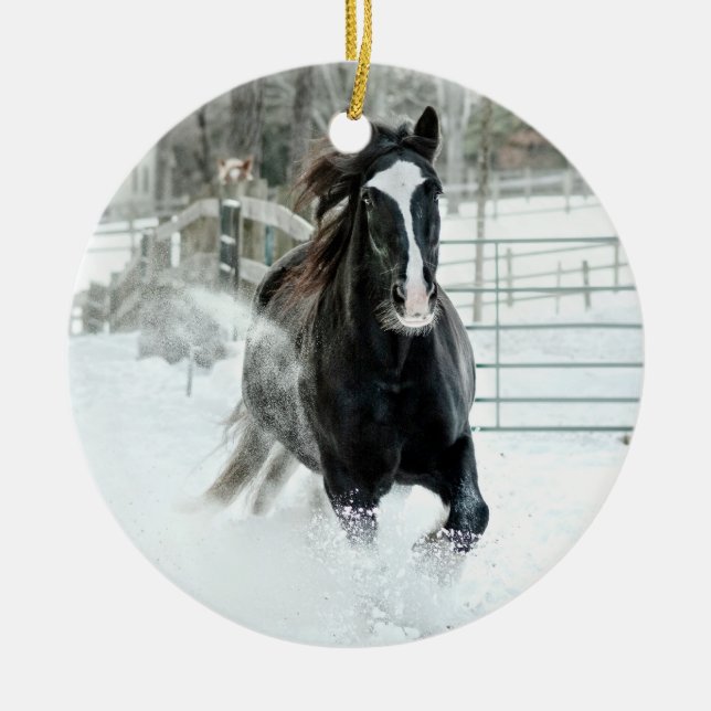Brenda Lee Running Winter ornament (Front)