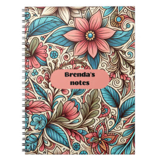 Brenda's Notes Floral Notebook