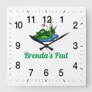 Brenda's Pad Square Wall Clock