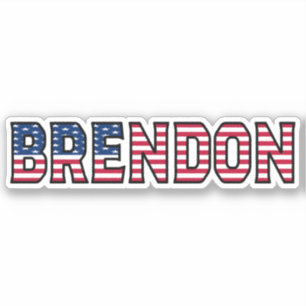 Brendon Name Vorname USA Sticker Stickerset