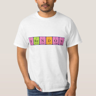 Brendon periodic table name shirt