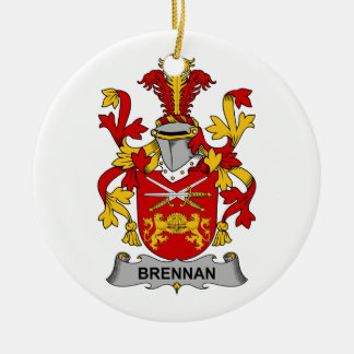 Brennan Family Crest Ceramic Tree Decoration