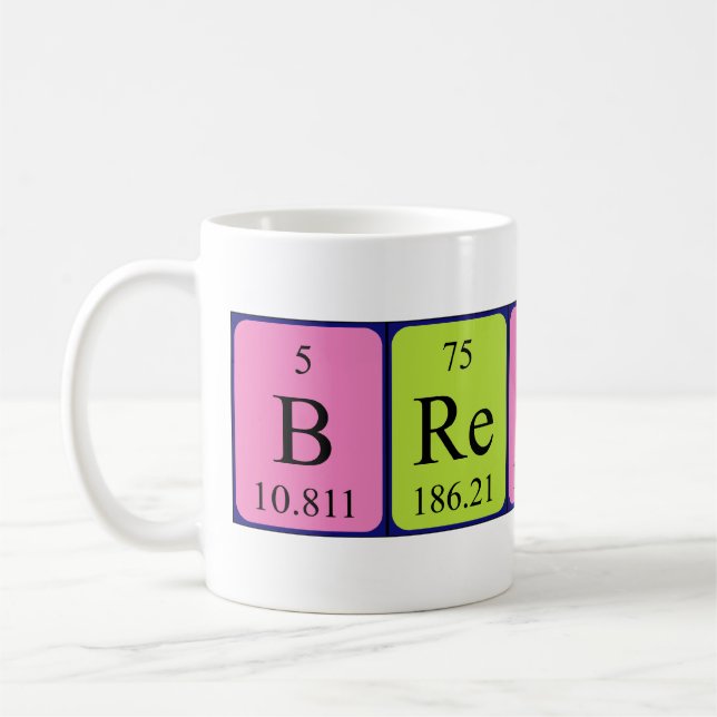 Brennan periodic table name mug (Left)