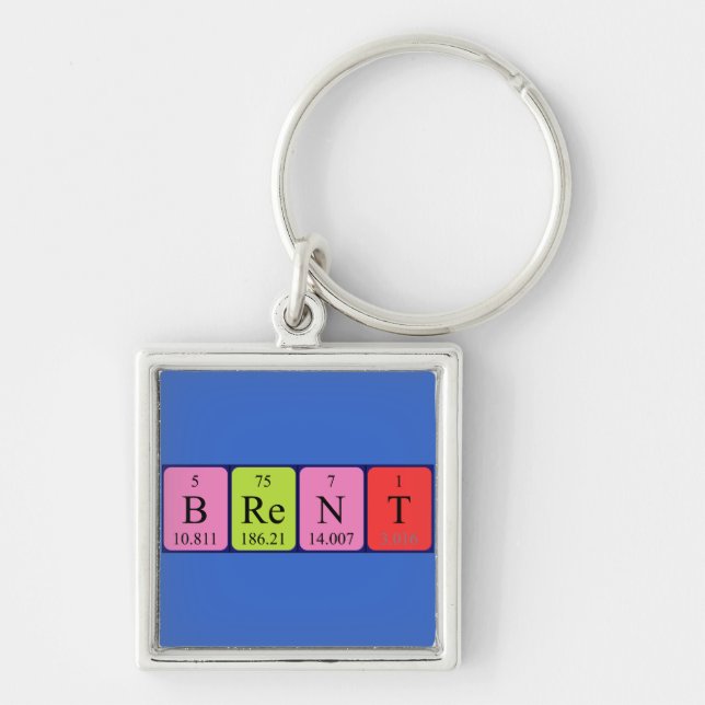Brent periodic table name keyring (Front)