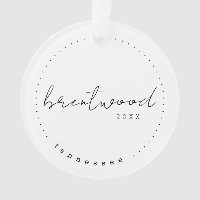 Brentwood Tennessee TN Travel United States Ornament (Front)