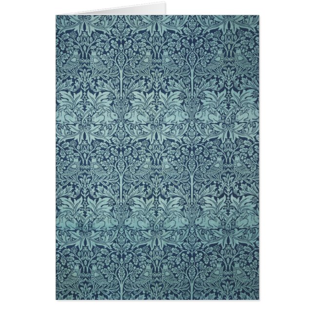 Brer Rabbit by William Morris Blue Textile Pattern (Front)