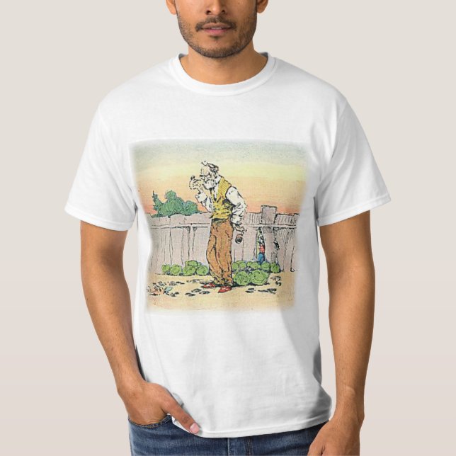 Brer Rabbit peeks & watches Mr Man in the Garden T-Shirt (Front)