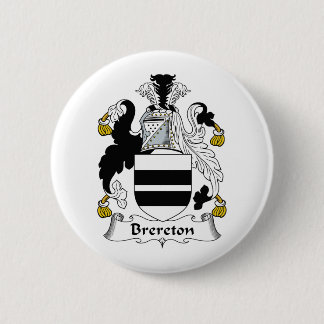 Brereton Family Crest 6 Cm Round Badge