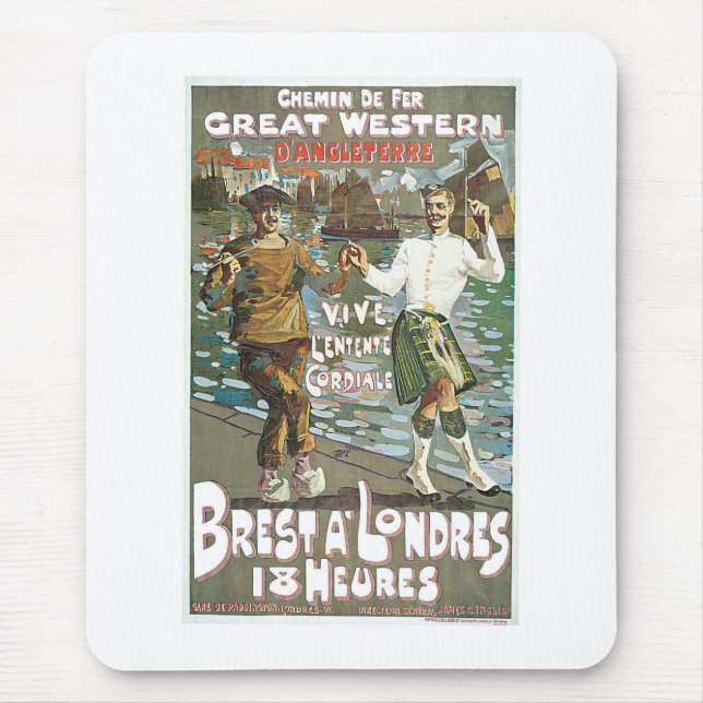 Brest á Londres 18 heurs Mouse Pad (Front)