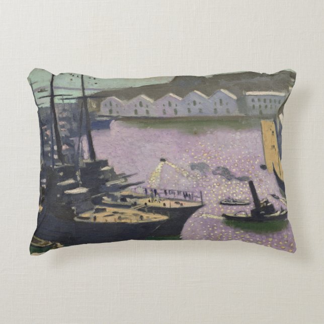 Brest Port, c.1932 Decorative Cushion (Front)