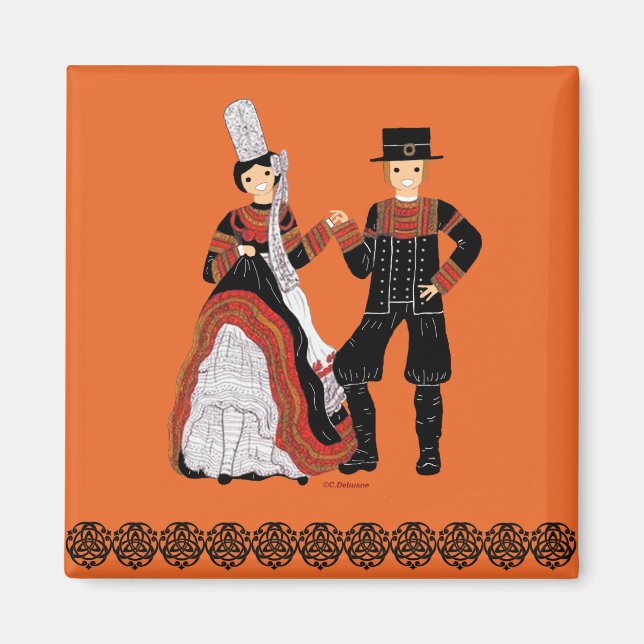 Bretagne, Bigouden, France Magnet (Front)