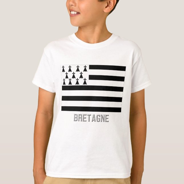 Bretagne flag with name T-Shirt (Front)