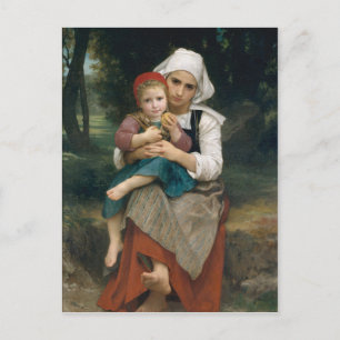 Breton Brother and Sister - William Bouguereau Postcard