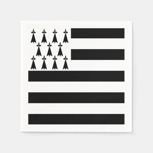 Breton Flag Cocktail Napkins (Standard) (Front)