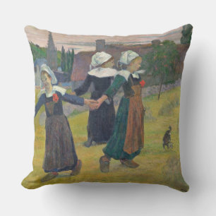 Breton Girls Dancing, Pont-Aven, 1888 Cushion