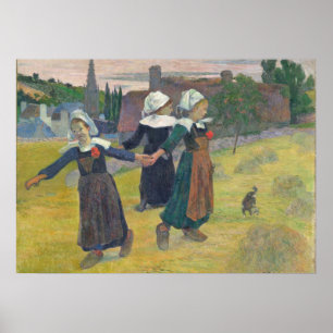 Breton Girls Dancing, Pont-Aven, 1888 Poster