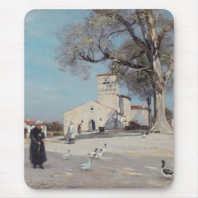 Breton Landscape Village Architecture Mouse Pad (Front)