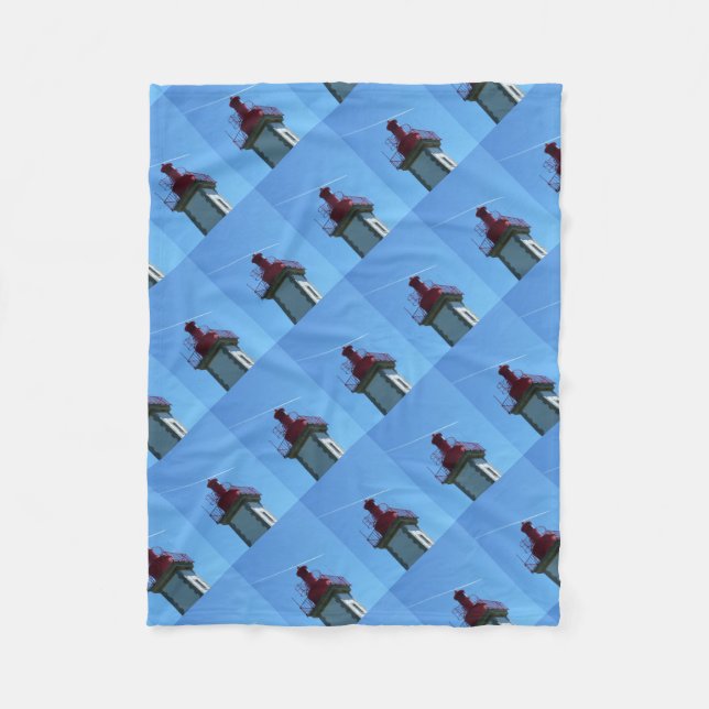Breton lighthouse fleece blanket (Front)