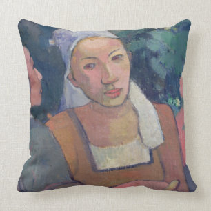 Breton Peasants, 1894 (oil on canvas) Cushion