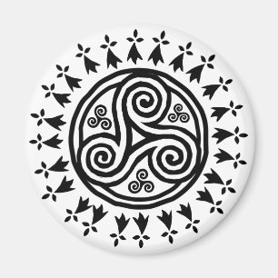 Breton triskel & hermines magnet