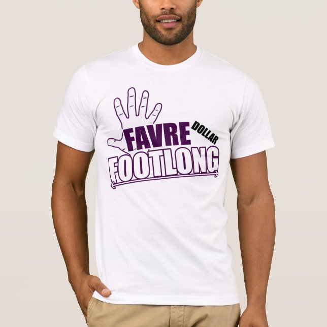 Brett Favre Dollar Footlong Vikings Edition T-Shirt (Front)