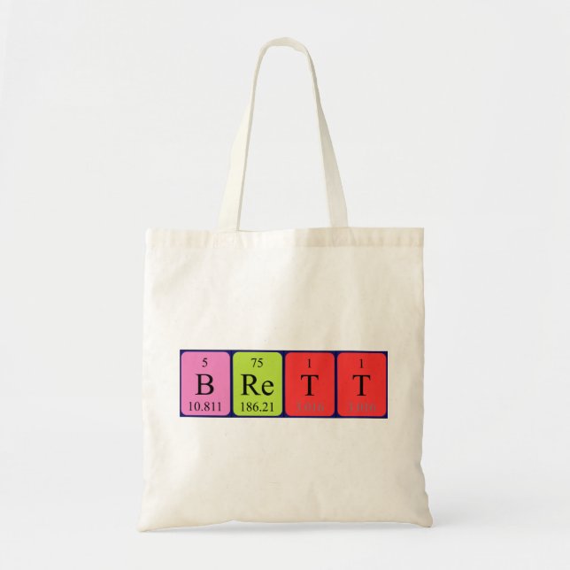 Brett periodic table name tote bag (Front)