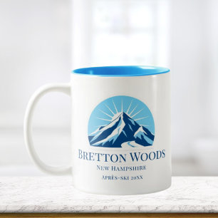 Bretton Woods New Hampshire ski area coffee Two-Tone Coffee Mug