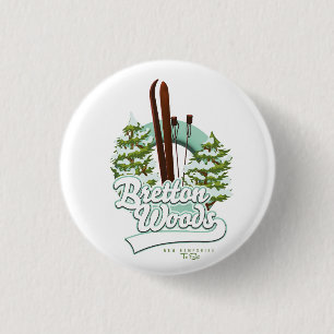 Bretton Woods New Hampshire ski logo 3 Cm Round Badge