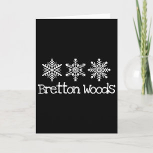 Bretton Woods Ski Skier Skiing Snowflakes Snowboar Card