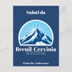 Breuil-Cervinia Monte Cervino italy ski holidays Postcard
