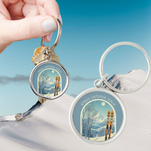 Breuil Cervinia Valtournenche italy ski Magnet Key Ring