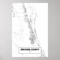 Brevard County, Florida (black on white)