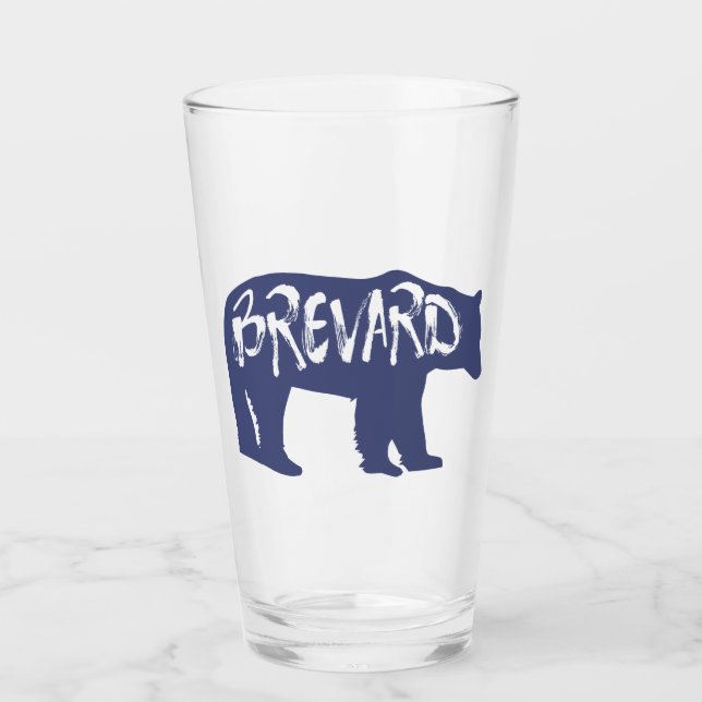Brevard North Carolina Bear Glass (Front)