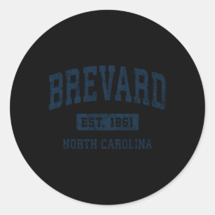 Brevard North Carolina Nc Athletic Sports Classic Round Sticker