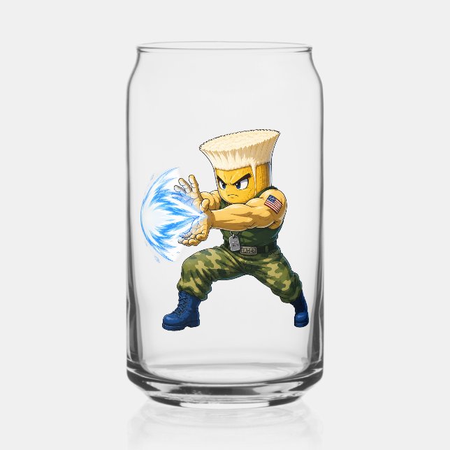Brew Fighter Lager Can Glass (Front)