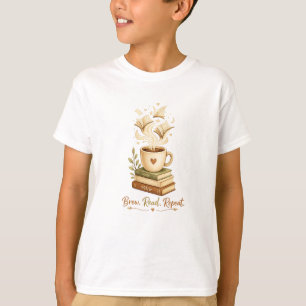 Brew. Read. Repeat.   Cosy Coffee & Book Lover  T-Shirt