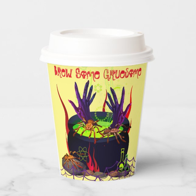 Brew Some Gruesome  Coffeehouse or Fun Paper Cups (Front)