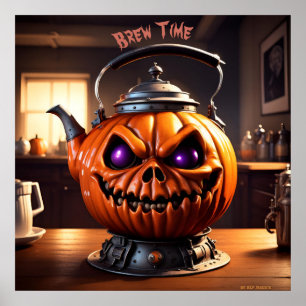 Brew Time AI Fantasy Digital Art Print Spooky 