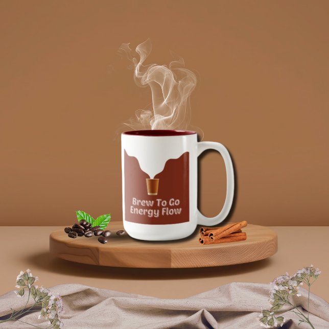  Brew To Go Energy Flow Steamy Illustration  Coffee Mug (Creator Uploaded)
