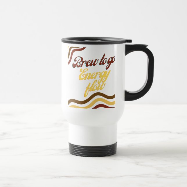 Brew To Go Energy Flow White Travel Mug (Right)