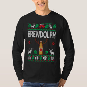 Brewdolph Ugly Christmas Beer Craft Beer Brewer T-Shirt