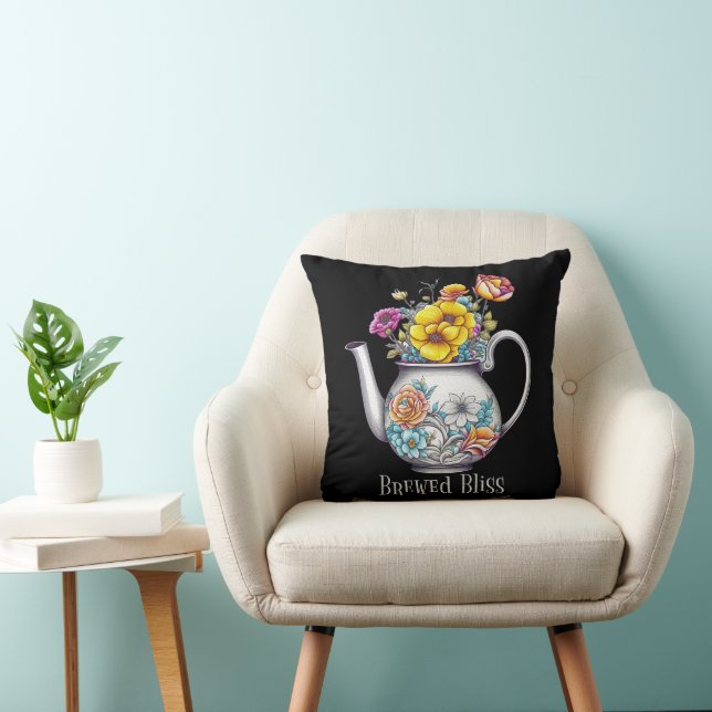 Brewed Bliss Teapot Cushion (Chair)