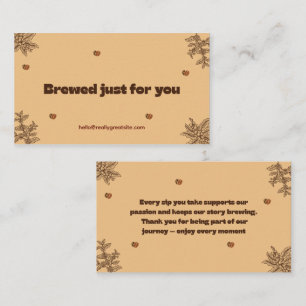Brewed Just For You Coffee Thank You Card