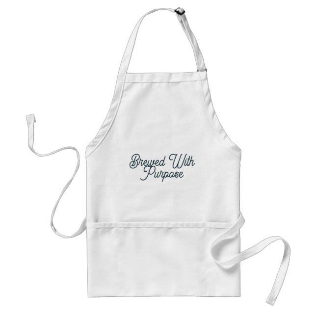 Brewed With Purpose White Coffee Apron (Front)