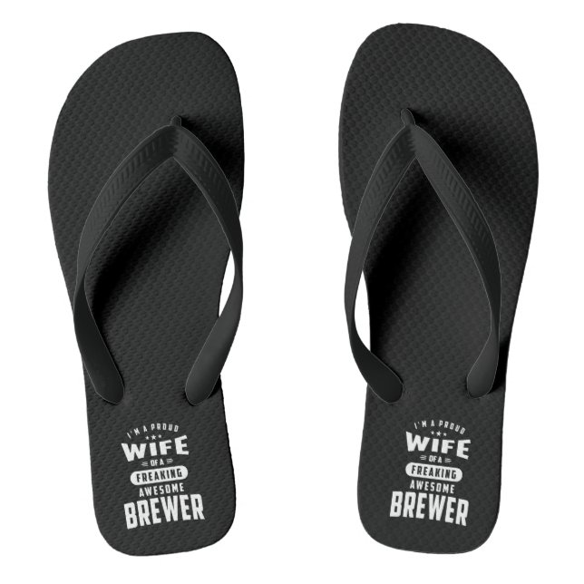 Brewer Job Title Tee Gift For Mens Womens Jandals (Footbed)