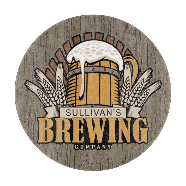 Brewery ADD NAME Craft Beer Brewing Company Bar Cutting Board (Front)