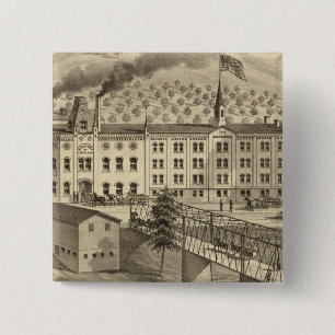 Brewery and malt house of A Reymann 15 Cm Square Badge