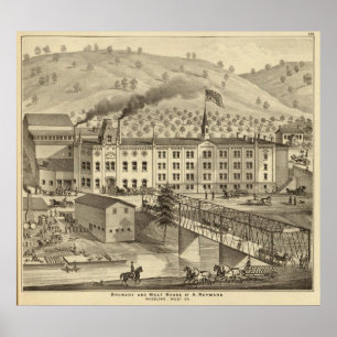 Brewery and malt house of A Reymann Poster