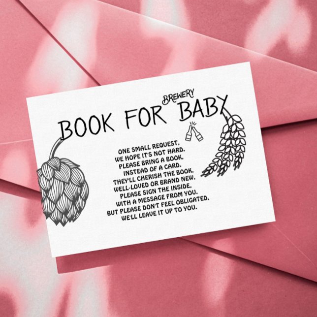 Brewery Baby - B&W - Book For Baby Insert Card (Creator Uploaded)